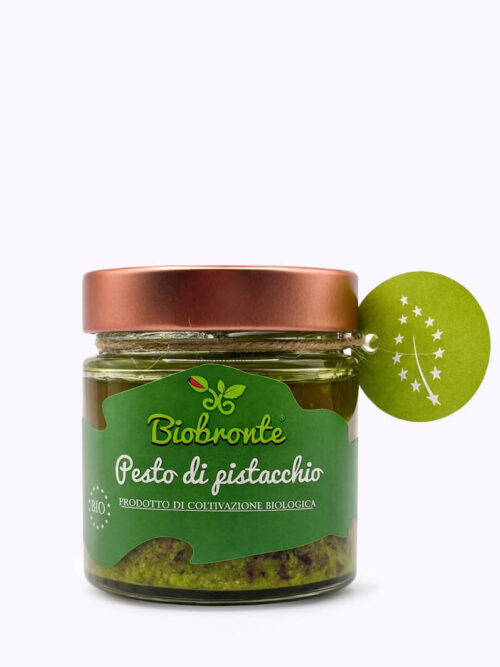 Pesto pistacjowe z zielonych pistacji BIO z Bronte DOP